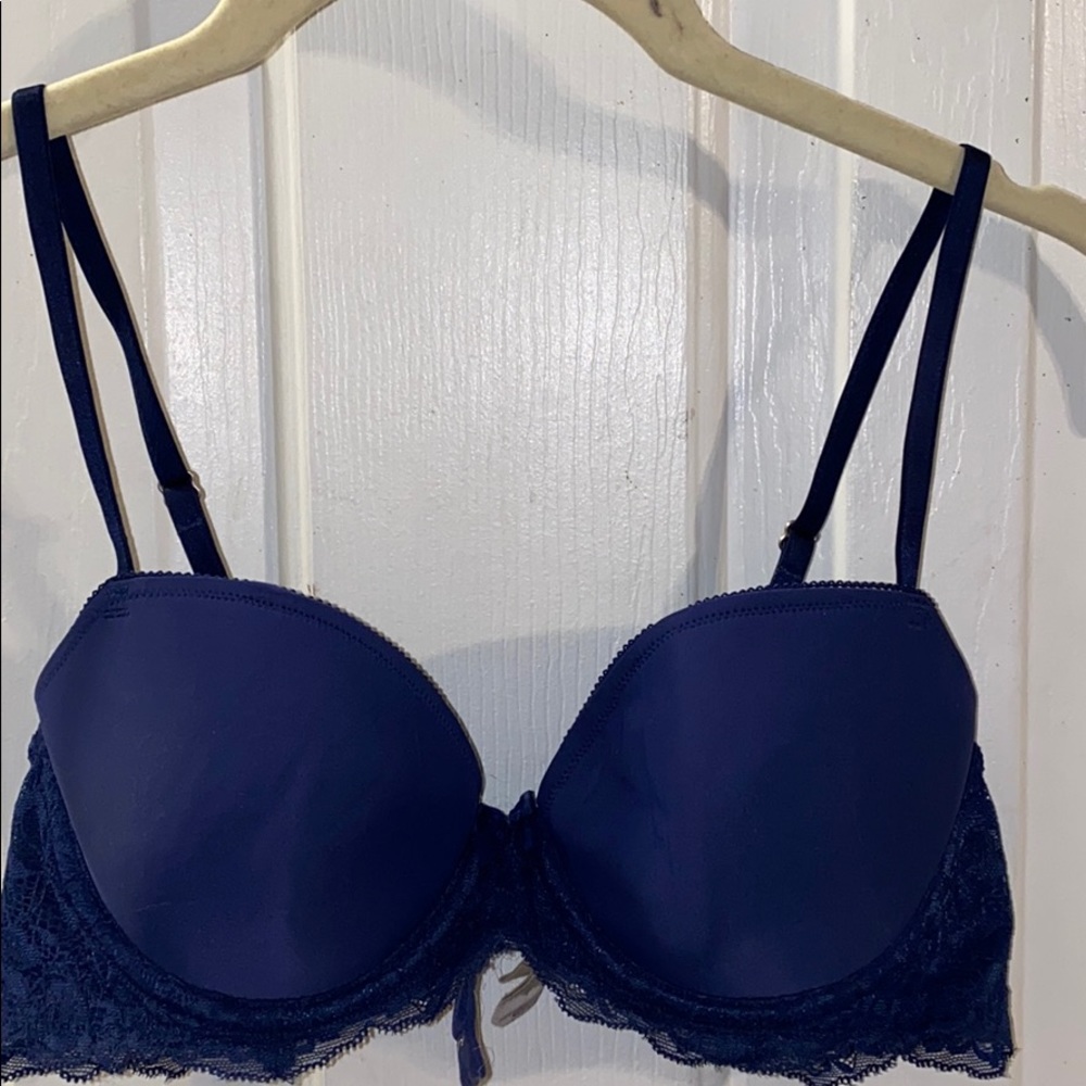 Aerie Navy Lace Bra 34B
